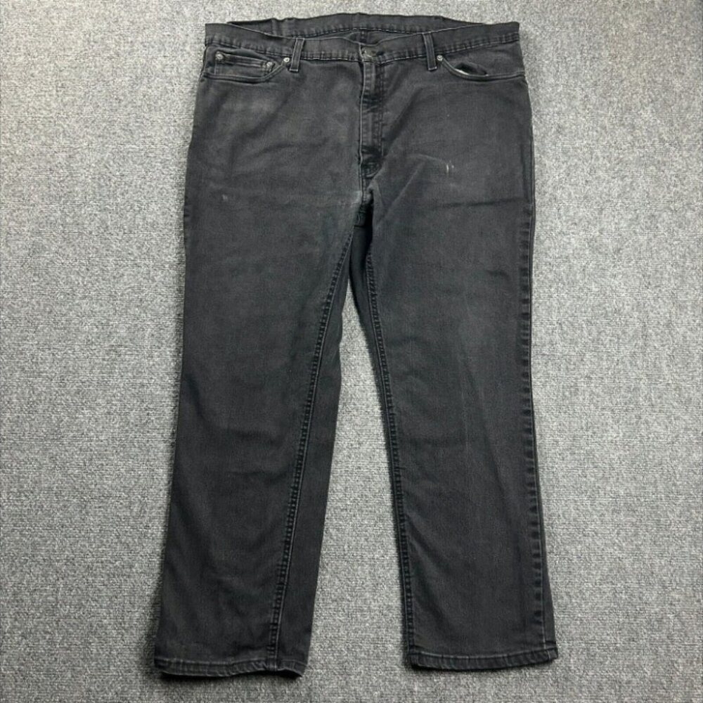 Levi's Jeans Mens 42x29 Black Denim 541 Skinny Distressed‎ Cotton Blend